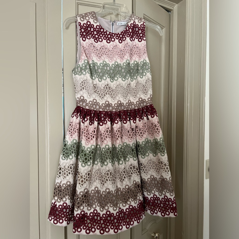 Alice + Olivia A-Line Lace Dress, Size 4